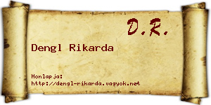 Dengl Rikarda névjegykártya